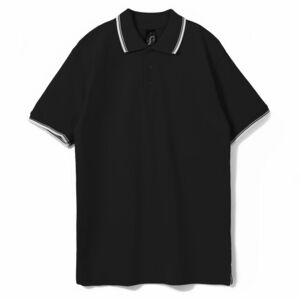 2502.30&nbsp;3069.000&nbsp;Рубашка поло мужская с контрастной отделкой PRACTICE 270 черная&nbsp;43489