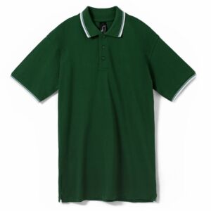 2502.90&nbsp;3069.000&nbsp;Рубашка поло мужская с контрастной отделкой PRACTICE 270, зеленый/белый&nbsp;43490