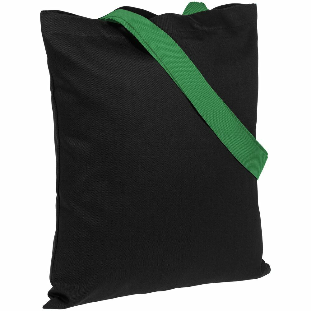 10766.39&nbsp;556.000&nbsp;Холщовая сумка BrighTone, черная с зелеными ручками&nbsp;100600