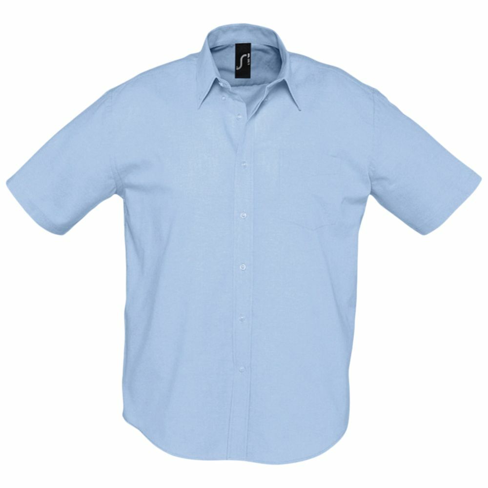 1837.14&nbsp;2854.000&nbsp;Рубашка мужская с коротким рукавом BRISBANE, голубая&nbsp;79930