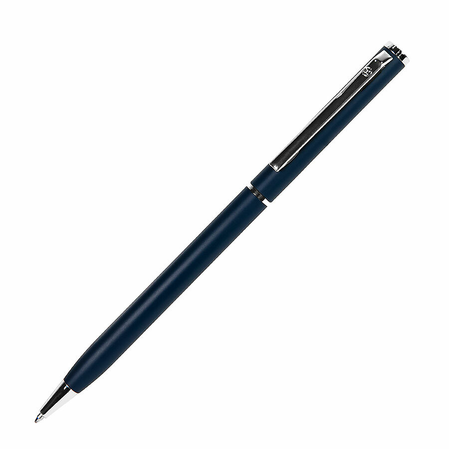 1100/25&nbsp;43.000&nbsp;SLIM, ручка шариковая, синий матовый/хром, металл&nbsp;50162