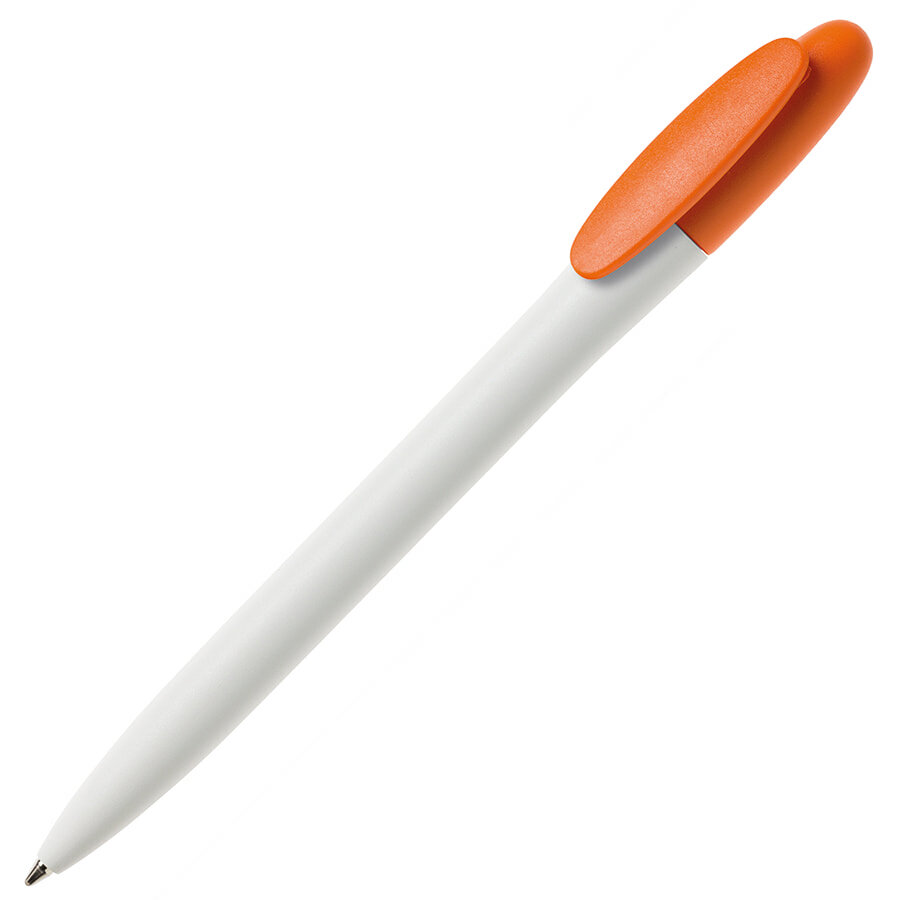 29500/05&nbsp;63.000&nbsp;Ручка шариковая BAY, белый корпус/оранжевый клип, непрозрачный пластик&nbsp;50095