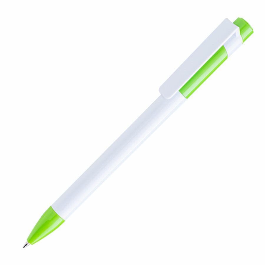 1018MC/132&nbsp;18.000&nbsp;Ручка шариковая MAVA, белый/зеленое яблоко, пластик&nbsp;140934