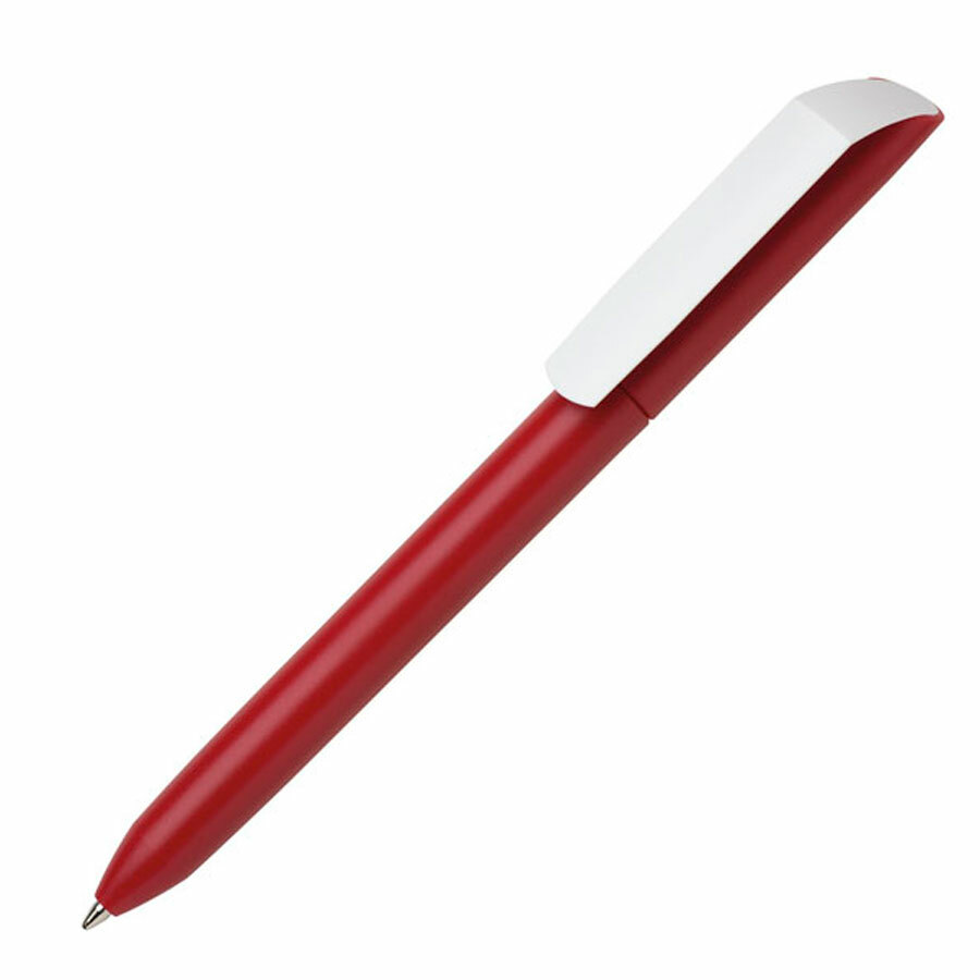 29401/08&nbsp;104.000&nbsp;Ручка шариковая FLOW PURE, красный корпус/белый клип, пластик&nbsp;50001