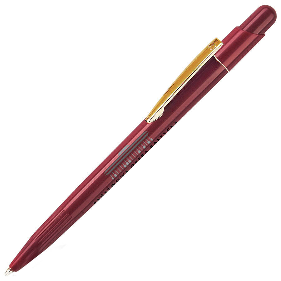 12849/13&nbsp;11.000&nbsp;MIR, ручка шариковая с золотистым клипом, бордо, пластик/металл&nbsp;165646