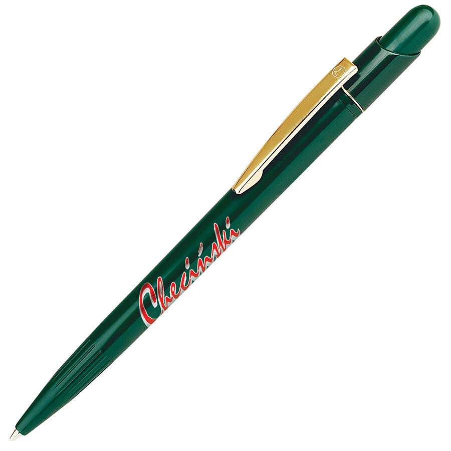 12849/17&nbsp;11.000&nbsp;MIR, ручка шариковая с золотистым клипом, зеленый, пластик/металл&nbsp;199467