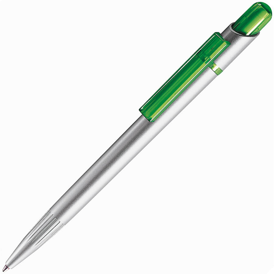 120/47/72&nbsp;15.000&nbsp;MIR SAT, ручка шариковая, прозрачный зеленый/серебристый, пластик&nbsp;49456