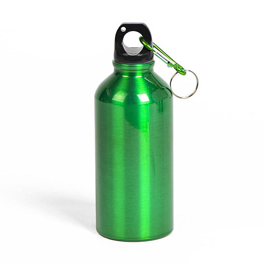 7120/15&nbsp;416.000&nbsp;Бутылка для воды "Mento-1", алюминиевая, с карабином, 400 мл., зеленый&nbsp;134446
