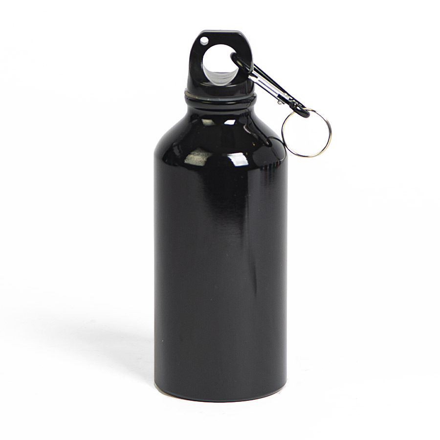 7120/35&nbsp;416.000&nbsp;Бутылка для воды "Mento-1", алюминиевая, с карабином, 400 мл., черный&nbsp;134447