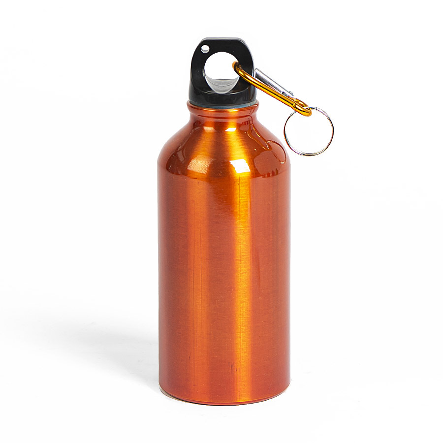 7120/06&nbsp;416.000&nbsp;Бутылка для воды "Mento-1", алюминиевая, с карабином, 400 мл., оранжевый&nbsp;134442