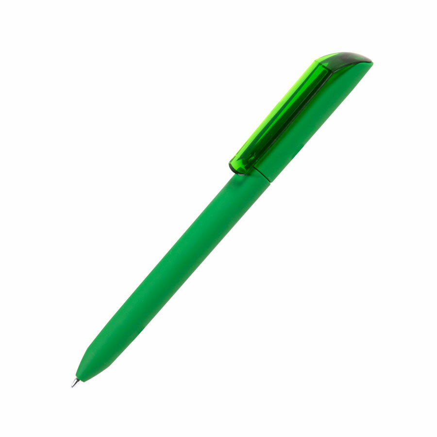 29418/15&nbsp;113.000&nbsp;Ручка шариковая FLOW PURE,зеленый корпус/прозрачный клип, покрытие soft touch, пластик&nbsp;93008