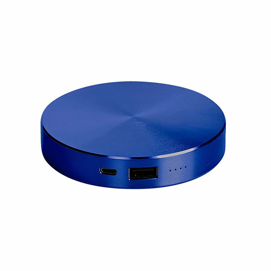23801/24&nbsp;1199.000&nbsp;Универсальное зарядное устройство "UFO" (6000mAh) в подарочной коробке,синий, 8,6х1,5 см,металл&nbsp;47730