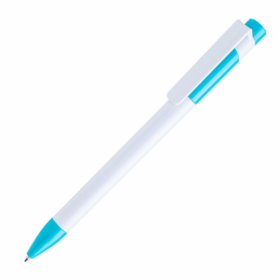 1018MC/124&nbsp;18.000&nbsp;Ручка шариковая MAVA,  белый/ бирюзовый,  пластик&nbsp;141154