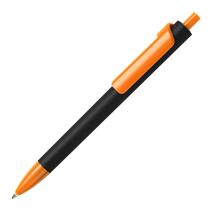 605G/05&nbsp;37.000&nbsp;Ручка шариковая FORTE SOFT BLACK, черный/оранжевый, пластик, покрытие soft touch&nbsp;52661