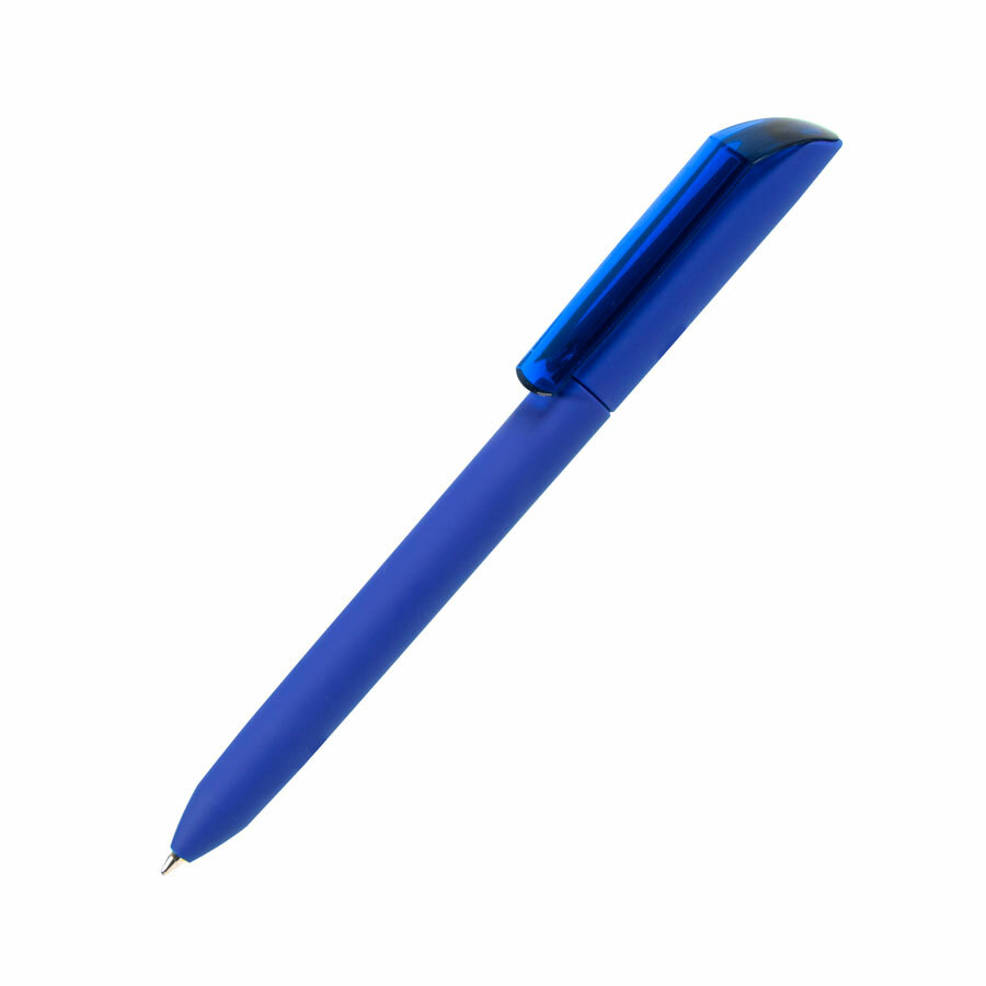 29418/25&nbsp;113.000&nbsp;Ручка шариковая FLOW PURE,синий корпус/прозрачный клип, покрытие soft touch, пластик&nbsp;93005