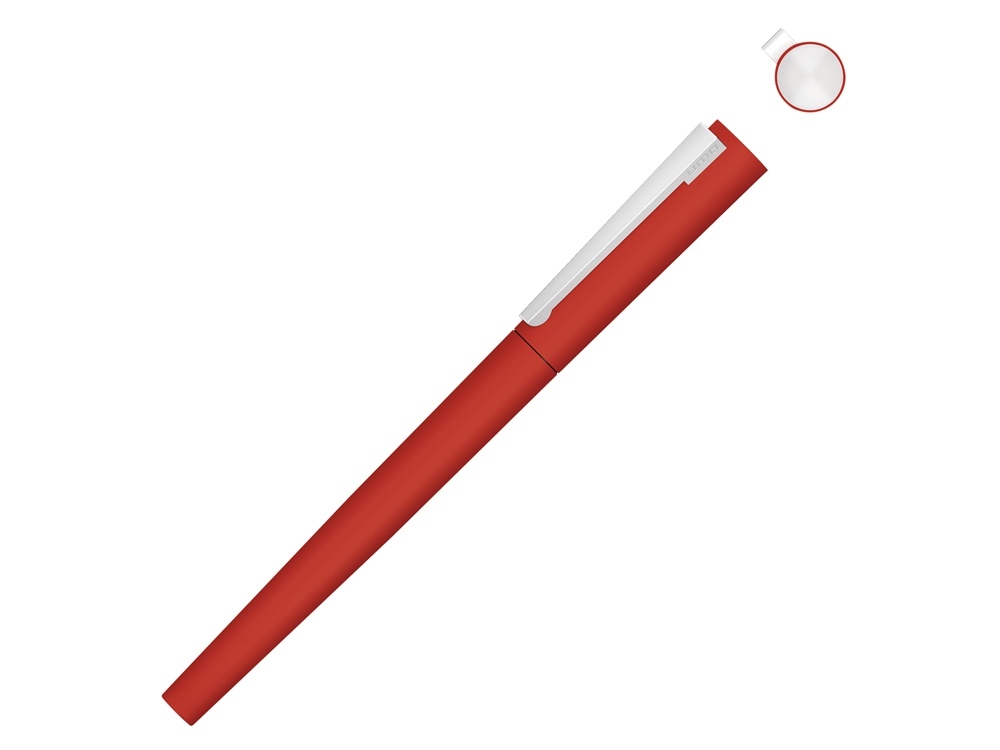 188019.01&nbsp;1026.350&nbsp;Ручка металлическая роллер «Brush R GUM» soft-touch с зеркальной гравировкой, красный&nbsp;146318
