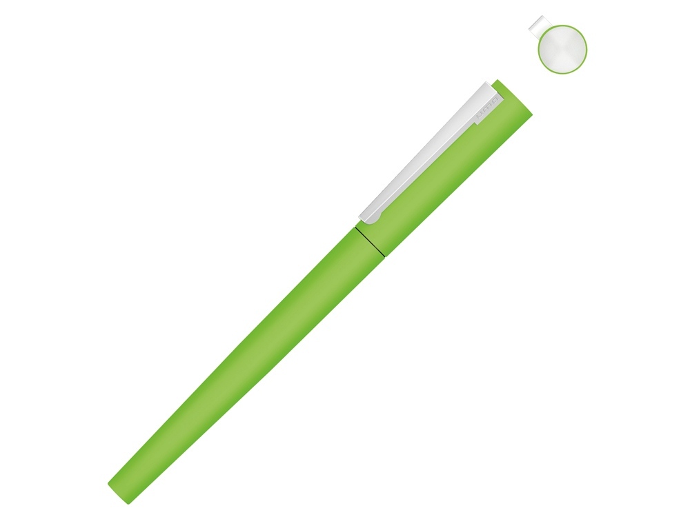 188019.13&nbsp;1026.350&nbsp;Ручка металлическая роллер «Brush R GUM» soft-touch с зеркальной гравировкой, зеленое яблоко&nbsp;146319