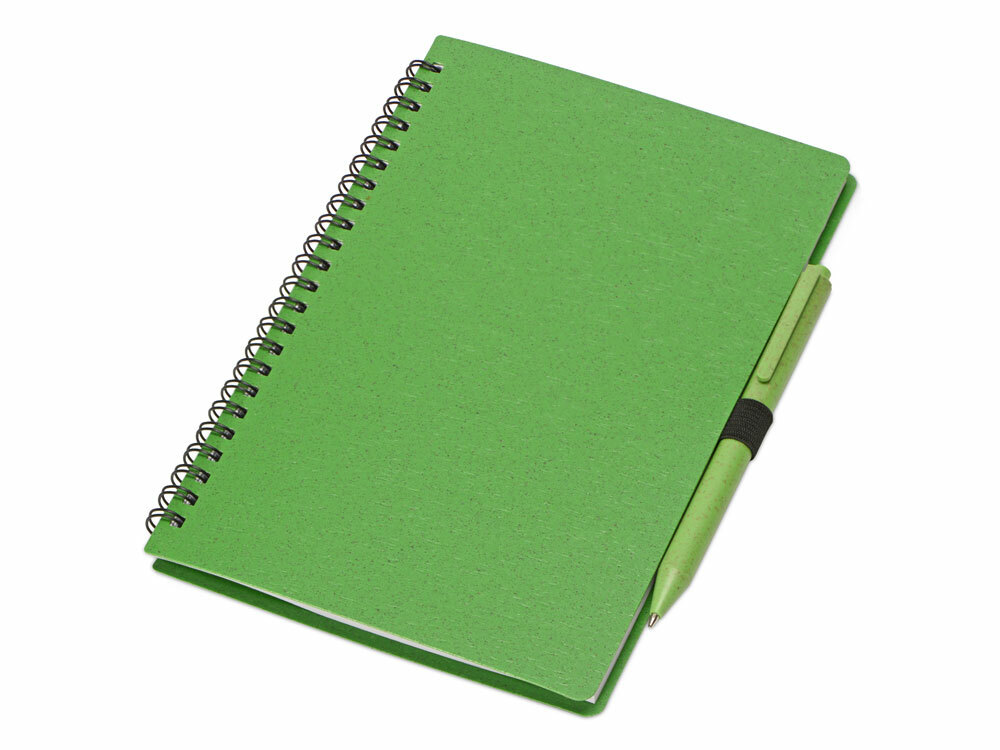 1143033&nbsp;322.000&nbsp;Блокнот А5 «Toledo M», зеленый + ручка шариковая «Pianta» из пшеничной соломы, зеленый&nbsp;182540
