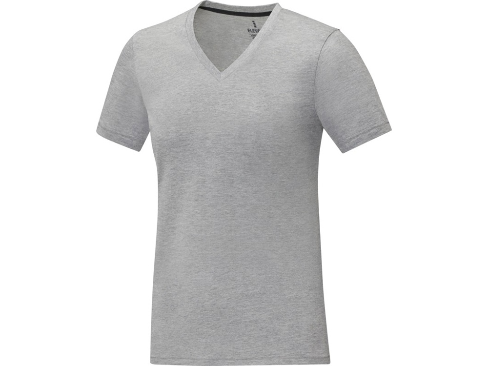 3803180L&nbsp;1869.000&nbsp;Somoto Женская футболка с коротким рукавом и V-образным вырезом , серый яркий&nbsp;188789
