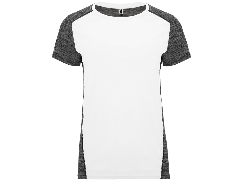 6663CA012432XL&nbsp;941.850&nbsp;Спортивная футболка "Zolder" женская, белый/меланжевый черный&nbsp;201735