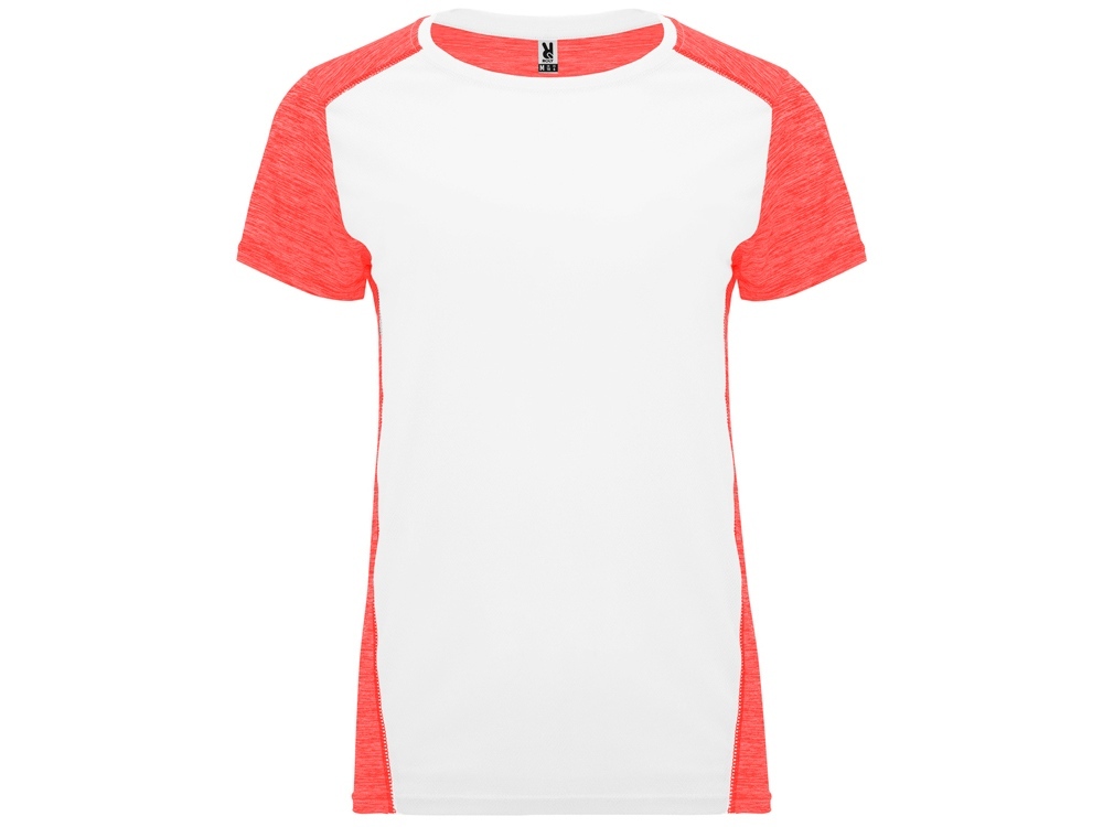 6663CA012442XL&nbsp;941.850&nbsp;Спортивная футболка "Zolder" женская, белый/меланжевый неоновый коралловый&nbsp;201720