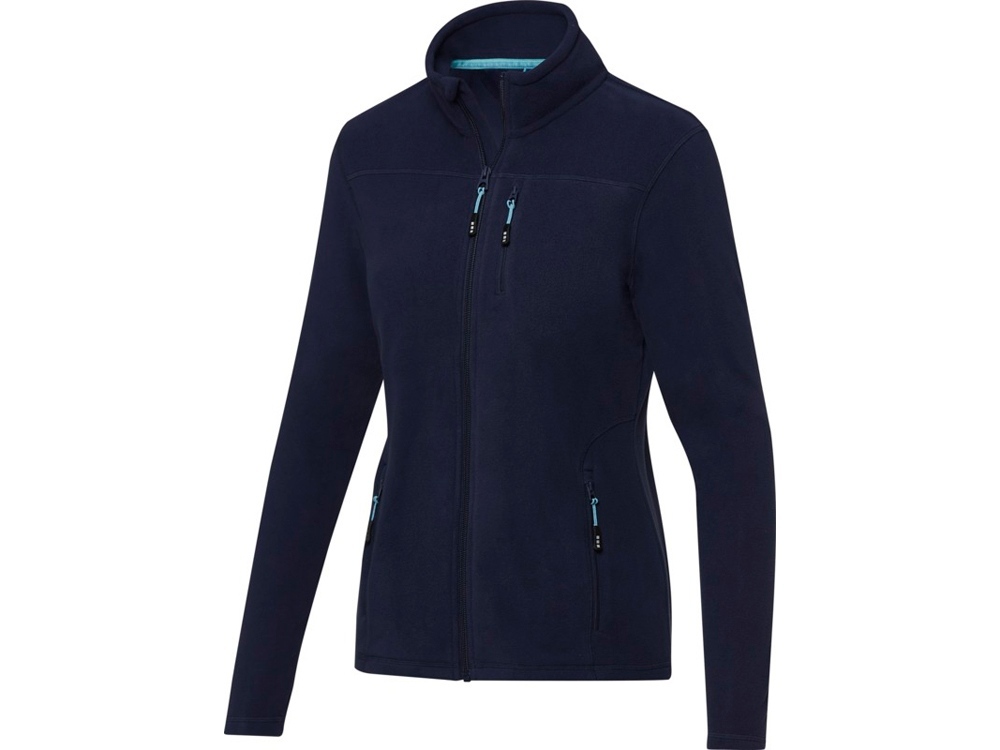 3753055XS&nbsp;9597.000&nbsp;Женская флисовая куртка Amber на молнии из переработанных материалов по стандарту GRS, темно-синий&nbsp;211213