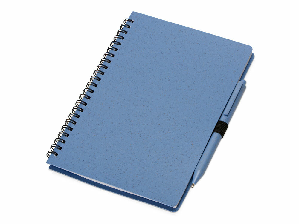 1143022&nbsp;322.000&nbsp;Блокнот А5 «Toledo M», синий + ручка шариковая «Pianta» из пшеничной соломы, синий&nbsp;182541
