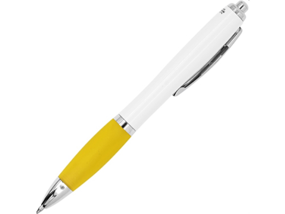 HW8039S103&nbsp;36.000&nbsp;Ручка пластиковая шариковая CARREL с антибактериальным покрытием, белый/желтый&nbsp;226087