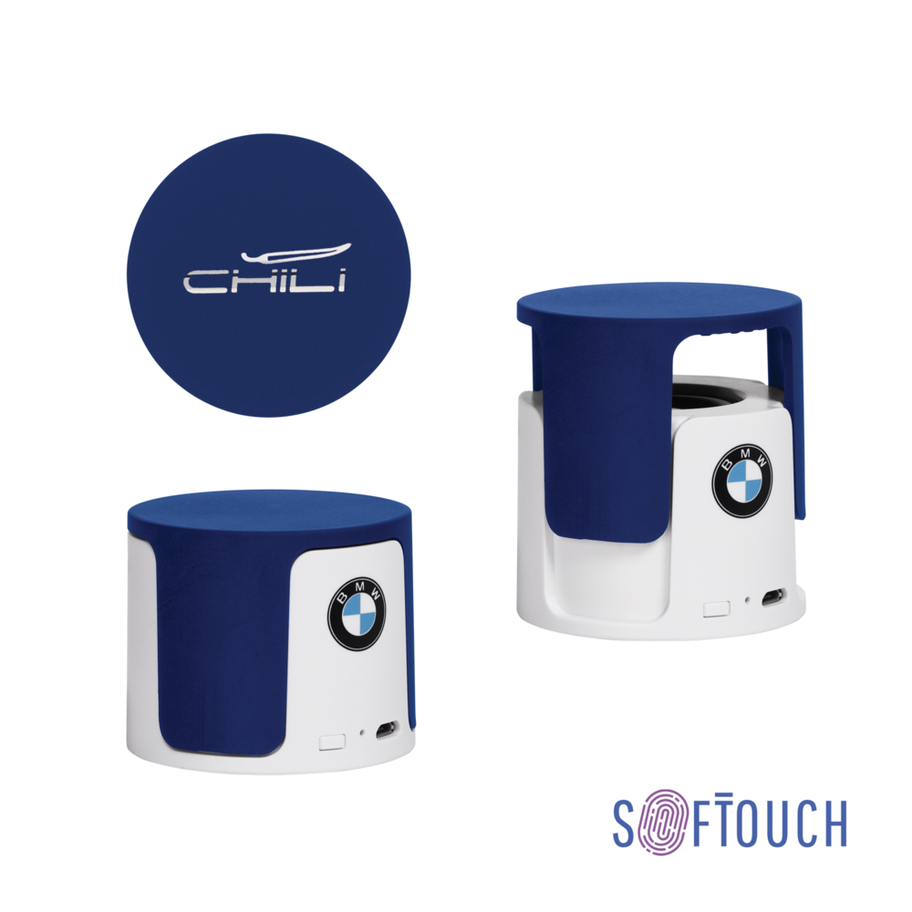 6891-1/21&nbsp;999.000&nbsp;Беспроводная Bluetooth колонка "Echo", покрытие soft touch белый с синим&nbsp;144792