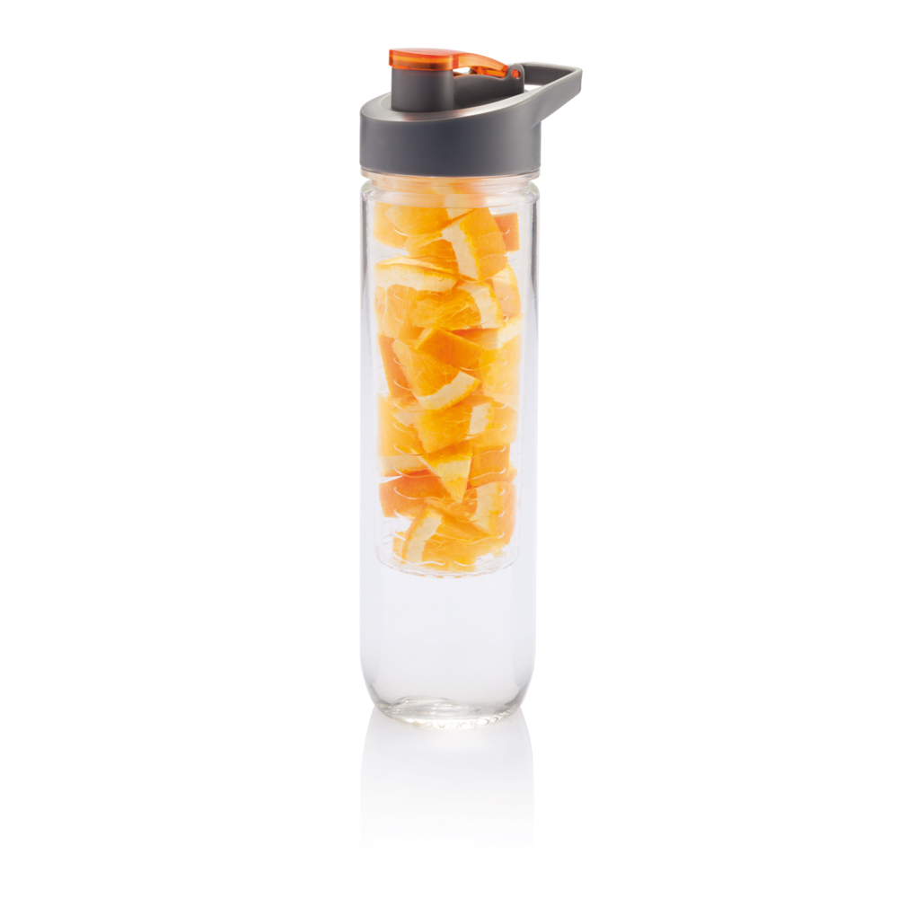 P436.058&nbsp;1416.000&nbsp;Бутылка для воды Tritan с контейнером для фруктов, 800 мл, оранжевый&nbsp;48382