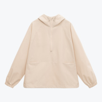 23081.125.01&nbsp;4990&nbsp;Ветровка (анорак) оверсайз унисекс RISSMAN, бежевая, размер XS/S&nbsp;266099