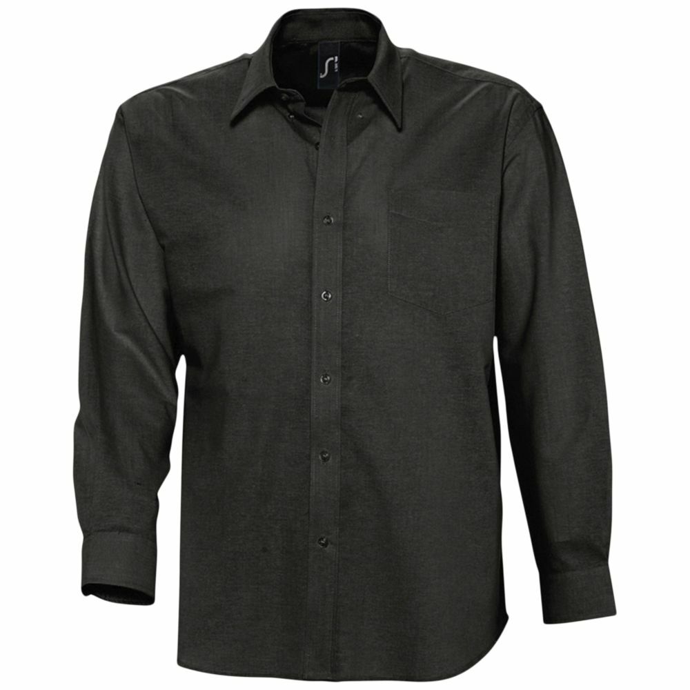 16000312&nbsp;3215.000&nbsp;Рубашка мужская с длинным рукавом BOSTON, черная&nbsp;81701