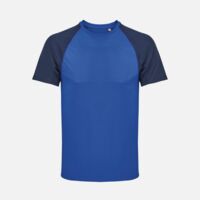 04787534&nbsp;530&nbsp;Футболка спортивная унисекс Vortex, темно-синяя с ярко-синим&nbsp;280075