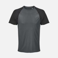 04787968&nbsp;530&nbsp;Футболка спортивная унисекс Vortex, черная с темно-серым&nbsp;280073