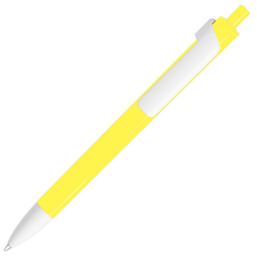 602/120&nbsp;43.000&nbsp;FORTE, ручка шариковая, желтый/белый, пластик&nbsp;49214