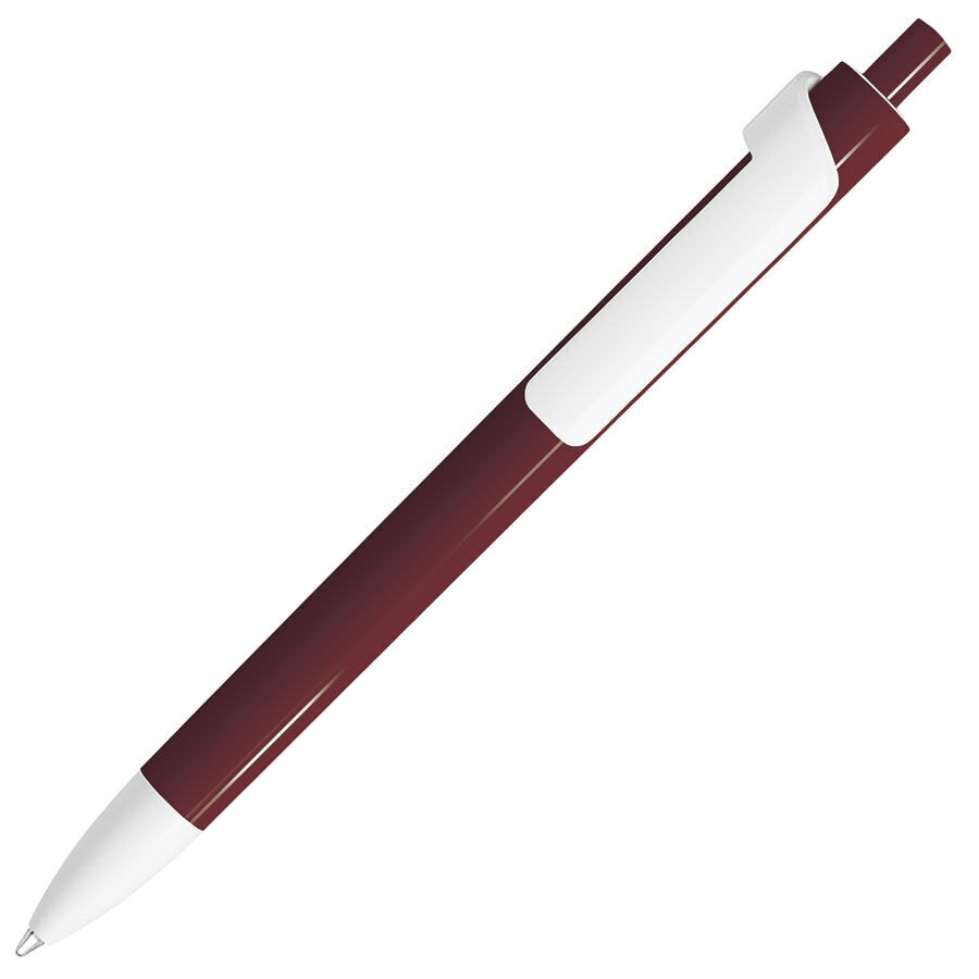 602/13&nbsp;43.000&nbsp;FORTE, ручка шариковая, бордовый/белый, пластик&nbsp;49220