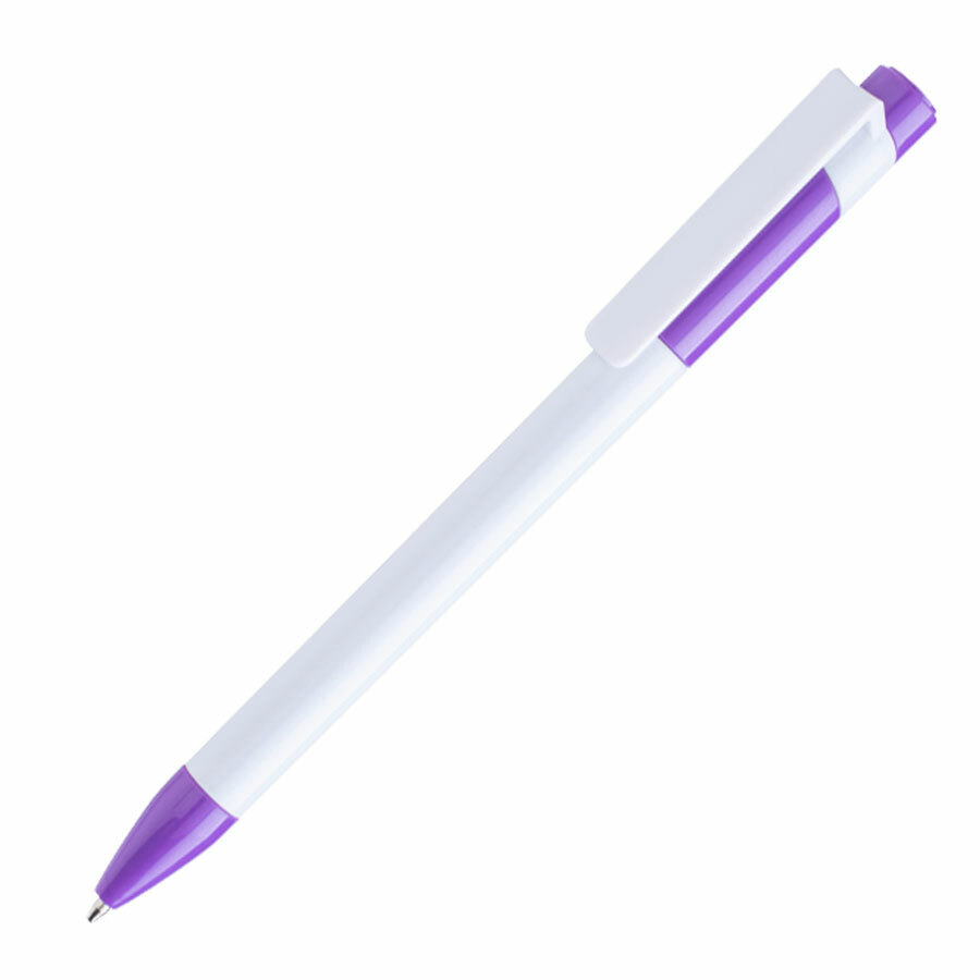 1018MC/126&nbsp;18.000&nbsp;Ручка шариковая MAVA,  белый/ фиолетовый, пластик&nbsp;141153