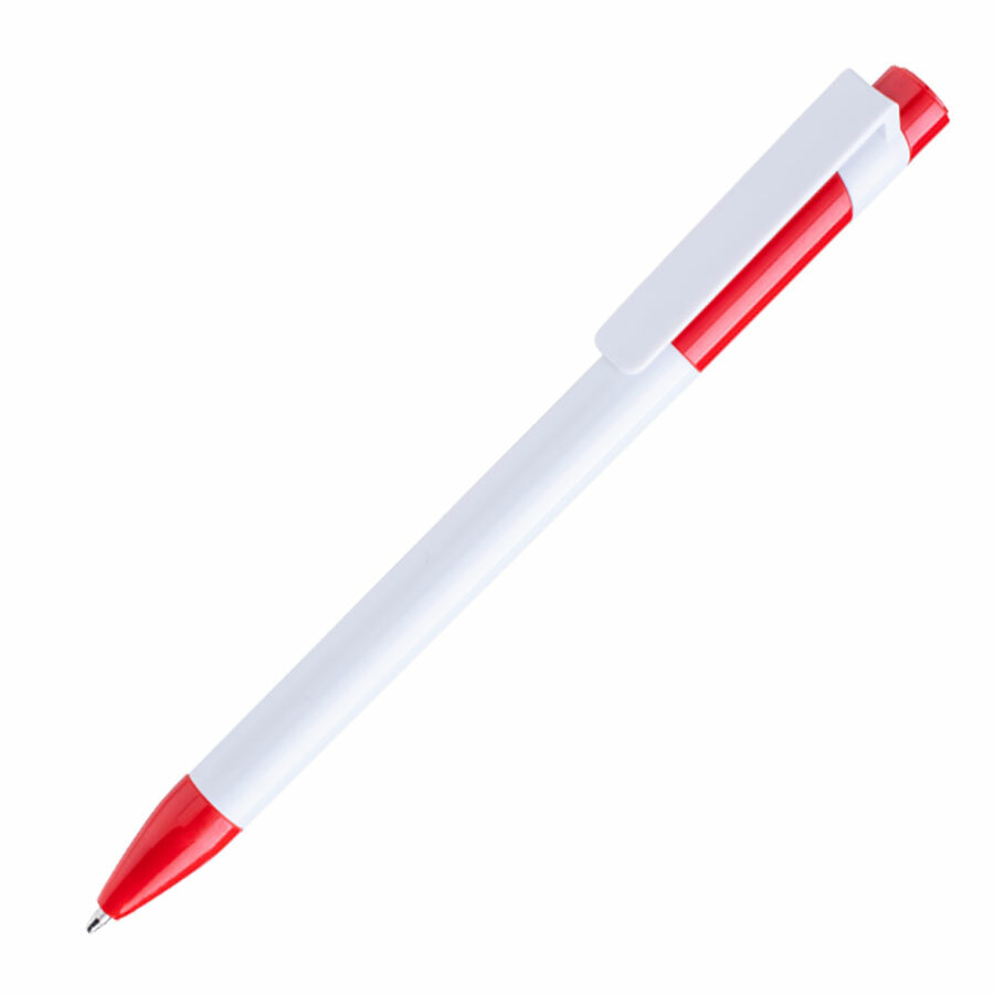 1018MC/08&nbsp;18.000&nbsp;Ручка шариковая MAVA, белый/красный, пластик&nbsp;141152