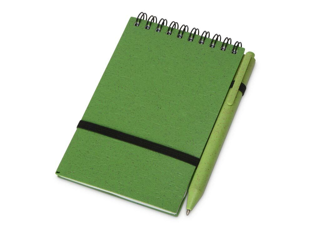 1142033&nbsp;199.000&nbsp;Блокнот B7 «Toledo S», зеленый + ручка шариковая «Pianta» из пшеничной соломы, зеленый&nbsp;173371