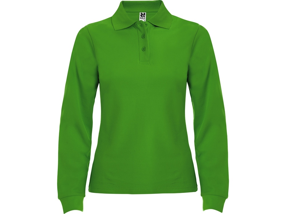 6636PO83XL&nbsp;2202.400&nbsp;Рубашка поло "Estrella" женская с длинным рукавом, травянисто-зеленый&nbsp;201815