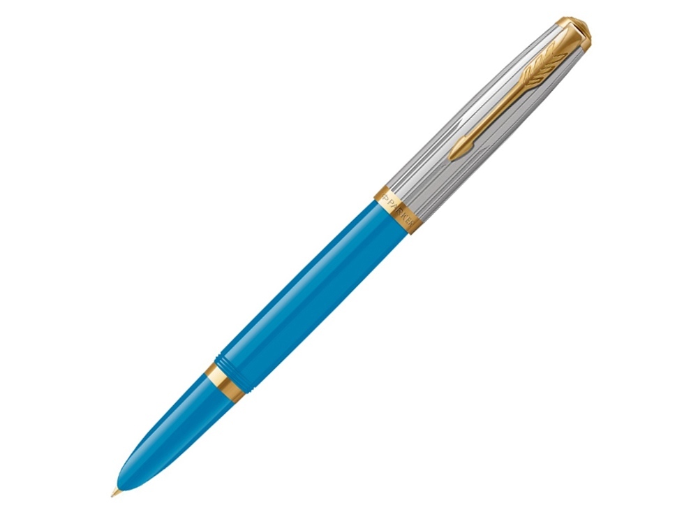 2169079&nbsp;43300.000&nbsp;Перьевая ручка Parker 51 Premium Turquoise GT перо; M, чернила: Black, Blue, в подарочной упаковке.&nbsp;209143