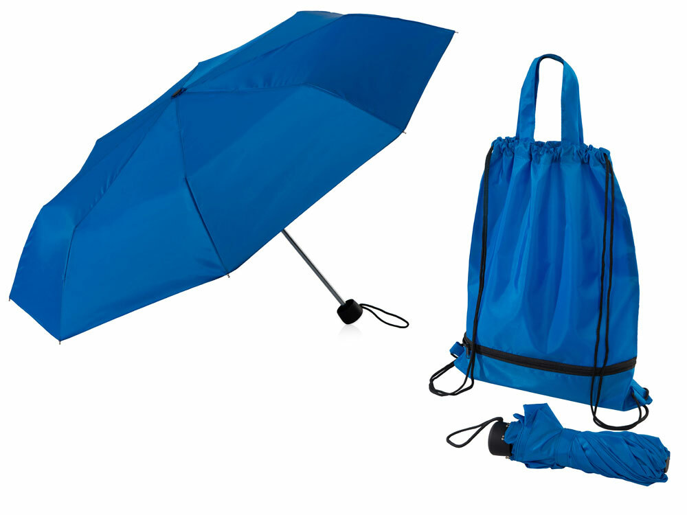 920002&nbsp;1309.950&nbsp;Зонт «Picau» из переработанного пластика в сумочке, синий&nbsp;216028