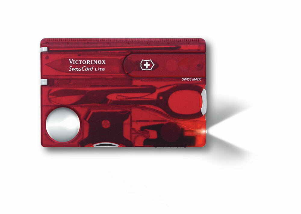 601198&nbsp;7790.000&nbsp;Швейцарская карточка VICTORINOX SwissCard Lite, 13 функций, полупрозрачная красная&nbsp;196662