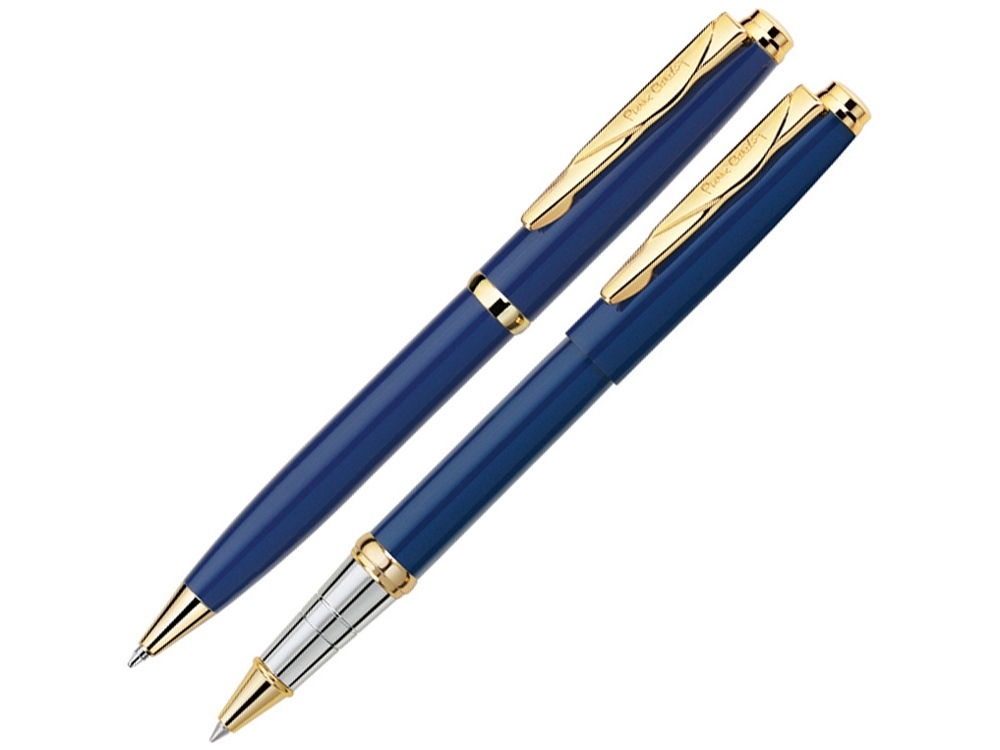 417546&nbsp;2230.000&nbsp;Набор: шариковая ручка и ручка-роллер PEN & PEN. Pierre Cardin, синий/серебристый/золотистый&nbsp;221233