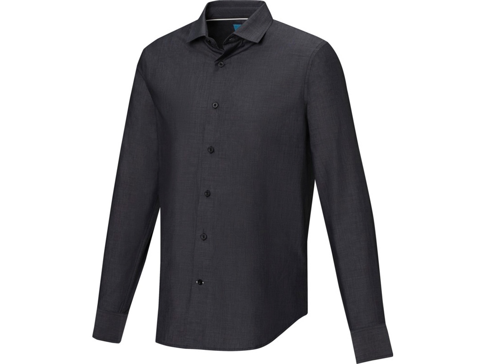 3752490L&nbsp;8418.000&nbsp;Cuprite Мужская рубашка с длинным рукавом, изготовленная из натуральных материалов, которые отвечают стандарту GOTS - сплошной черный&nbsp;234750