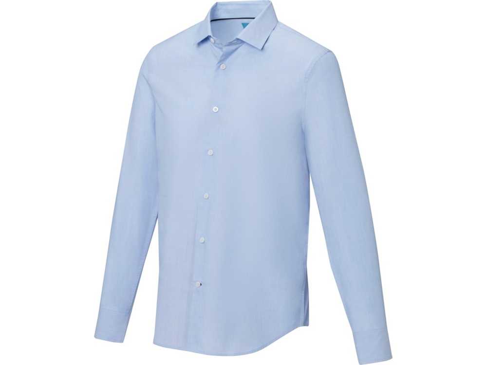 3752450XS&nbsp;8418.000&nbsp;Cuprite Мужская рубашка с длинным рукавом, изготовленная из натуральных материалов, которые отвечают стандарту GOTS - Светло-синий&nbsp;234741