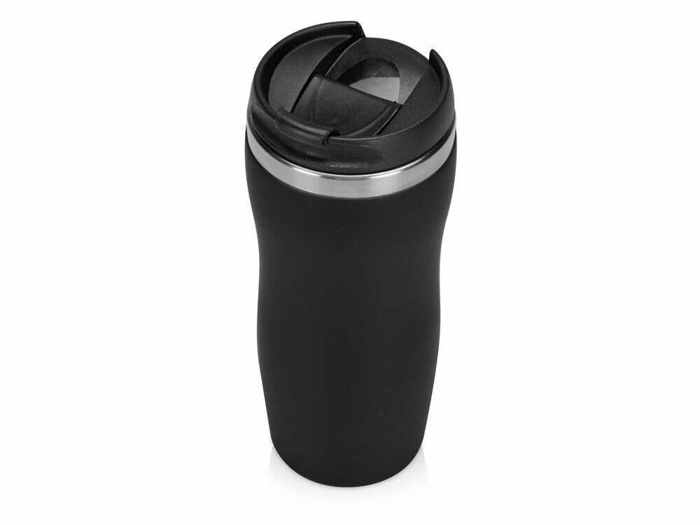 827007clr&nbsp;675.000&nbsp;Термокружка "Double wall mug C1", soft touch, 350 мл, черный&nbsp;233753