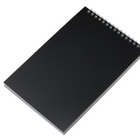 114137&nbsp;77&nbsp;Блокнот на пружине в пластиковой обложке А5, черный&nbsp;276641