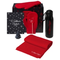 210107.01&nbsp;3459.15&nbsp;Подарочный набор с варежками, шарфом и термосом,красный&nbsp;277665