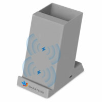 595727p&nbsp;1393.07&nbsp;Беспроводная зарядка-подставка с подсветкой "Glow box", серый (Р)&nbsp;279162